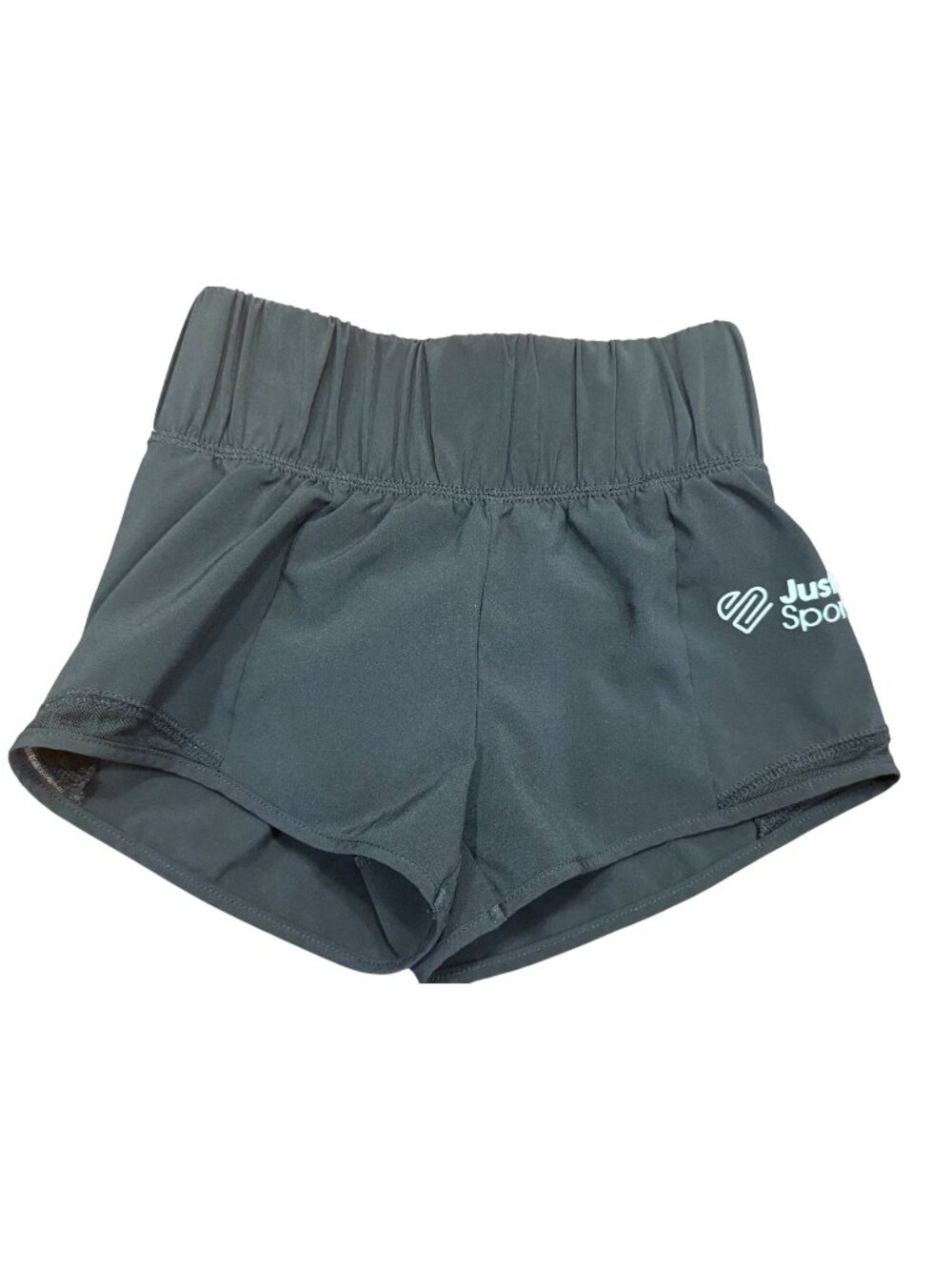 Justice Sport Girls Black Active Shorts‎ Mesh Trim Size XS 5/6 Elastic Waist